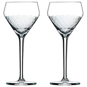 Handblown Teardrop Nick and Nora Glass Set