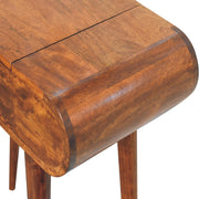 Chestnut Mango Wood Fold-Top Vanity Table
