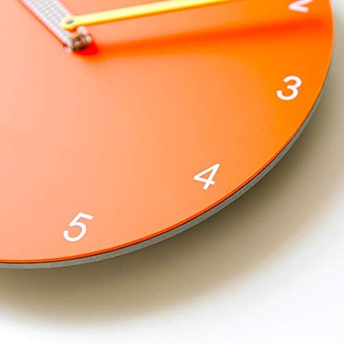 Round Orange Minimalist Wall Clock