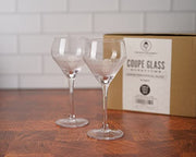 Handblown Teardrop Nick and Nora Glass Set