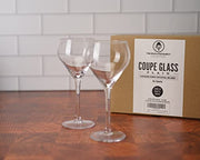 Handblown Teardrop Nick and Nora Glass Set