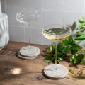 Optic-Textured Glass Coupe Set – cocktail glasses (view 2) | Roost & Roam