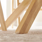 Oak-Finish Oval Dining Table