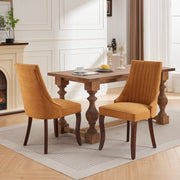 Channel-Tufted Ochre Upholstered Dining Chairs — additional product view 15