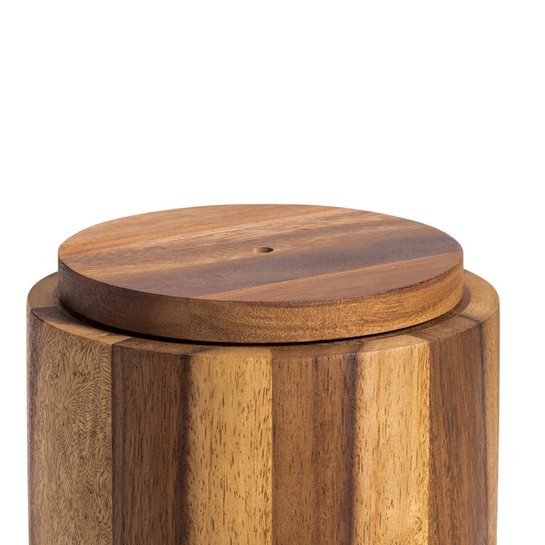 Rotating Acacia Wood Utensil Holder