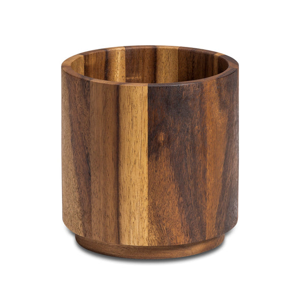 Rotating Acacia Wood Utensil Holder