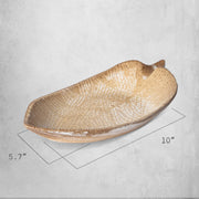 Leaf-Form Etched Decorative Tray