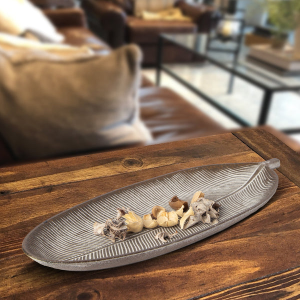 Leaf-Embossed MDF Decorative Tray