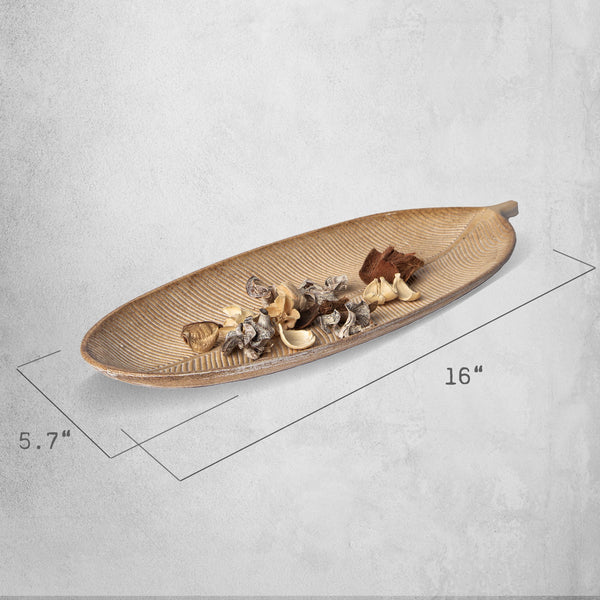 Leaf-Embossed MDF Decorative Tray