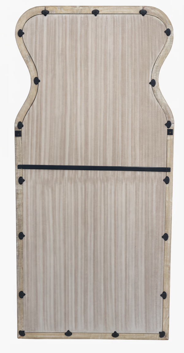 Whitewashed Mango Wood Full-Length Mirror