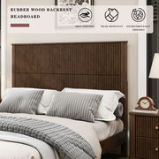 Reeded Wood Platform Bed Frame