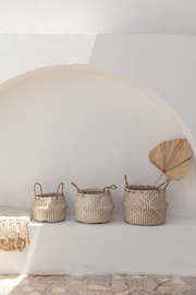 Chevron Seagrass Storage Basket