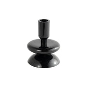 Glossy Black Metal Taper Candle Holder