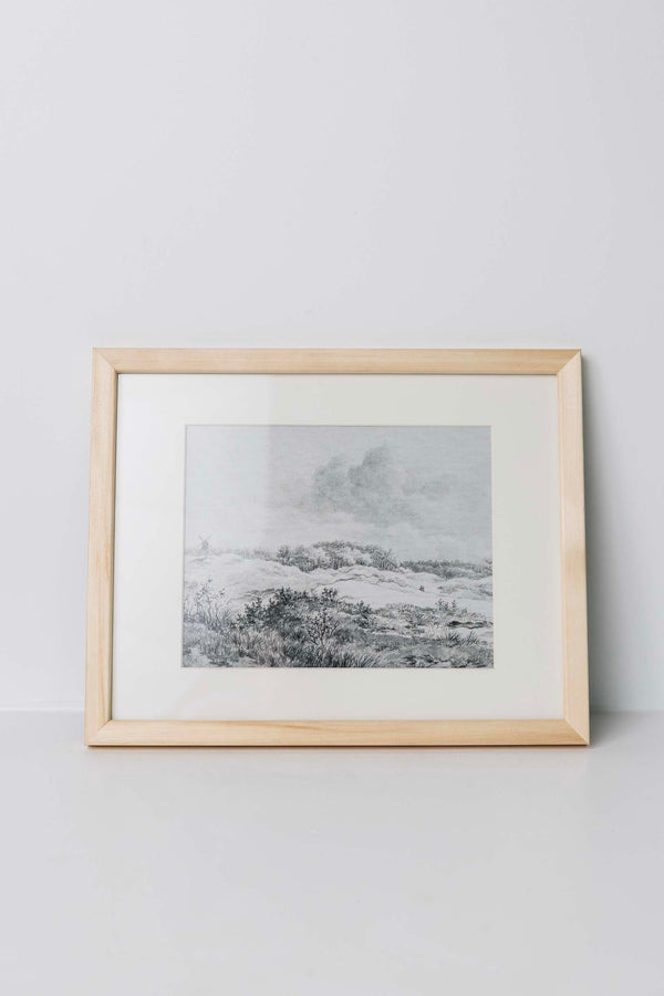 Vintage Landscape Sketch Wall Art