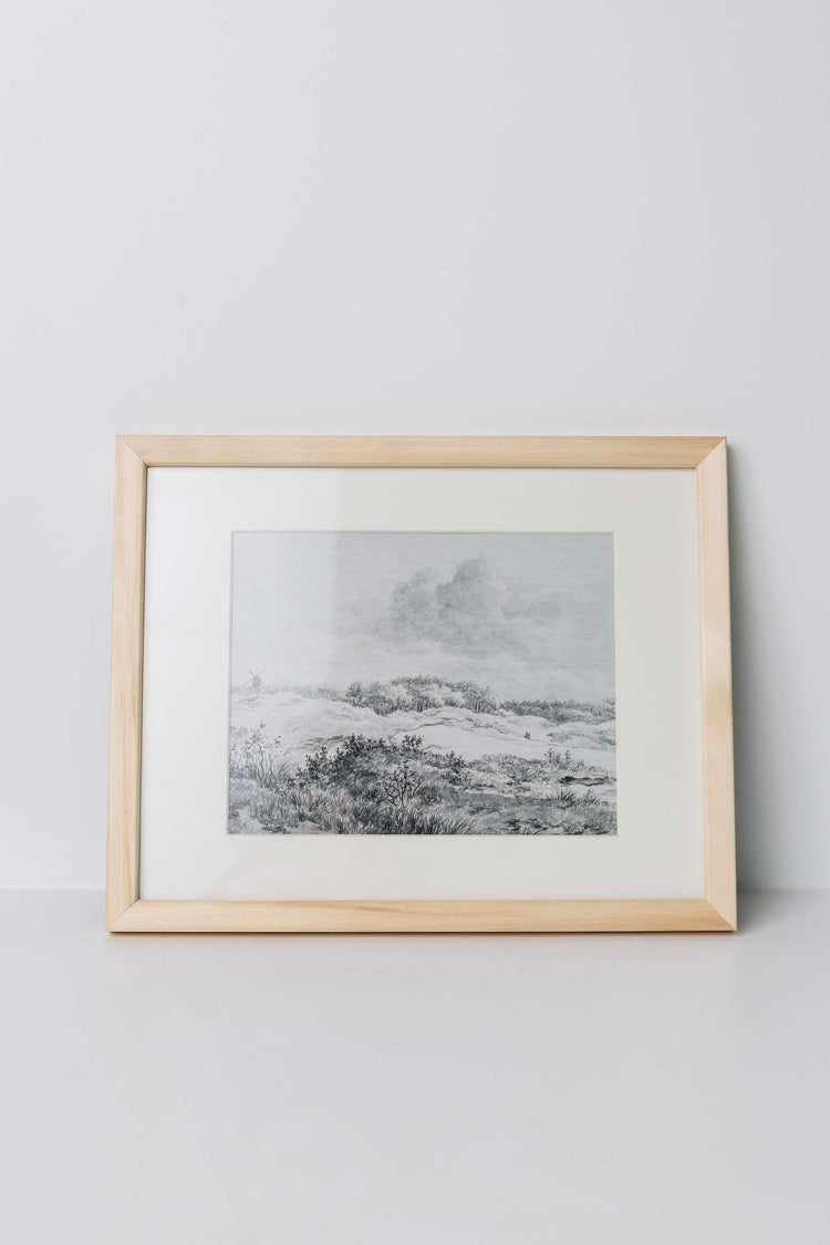 Vintage Landscape Sketch Wall Art