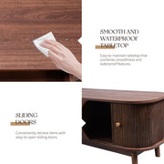 Fluted Rattan-Front Media Console