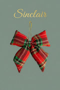 Plaid Polyester Bow Ornament, 2 Style Options