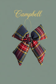 Plaid Polyester Bow Ornament, 2 Style Options