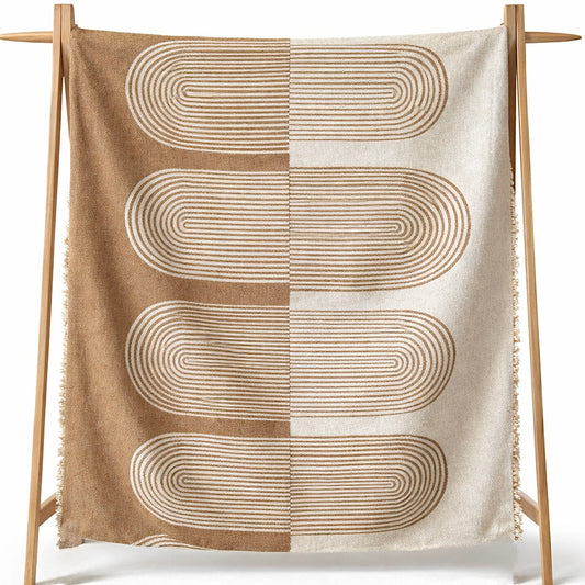 Arch Pattern Woven Throw Blanket
