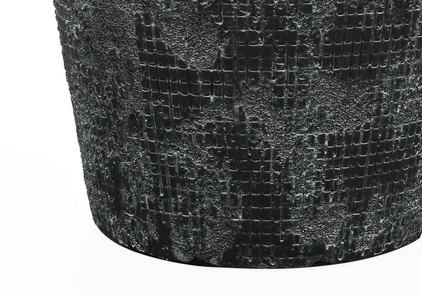 Grid-Impressed Ceramic Table Lamp