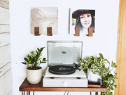 Hardwood Floating Record Display Shelf