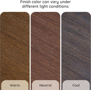 Dark Brown Wood-Grain Platform Bed Frame