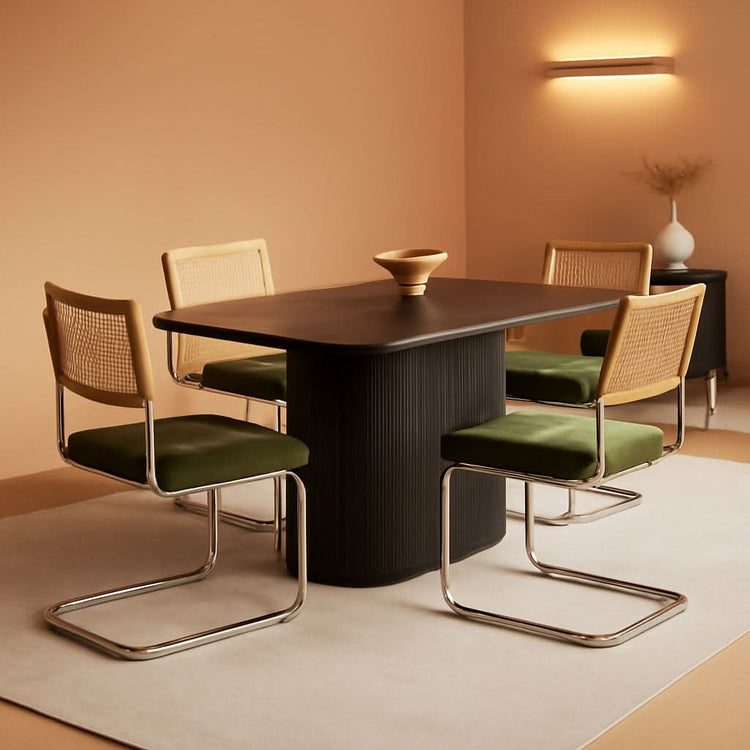 Cane Back Cantilever Dining Chair Set – dining room set | Roost & Roam