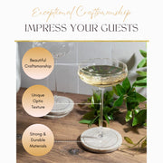 Optic-Textured Glass Coupe Set – cocktail glasses (view 5) | Roost & Roam