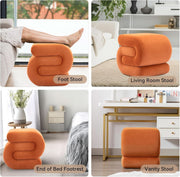 Velvet S-Curve Upholstered Ottoman – ottoman (view 7) | Roost & Roam