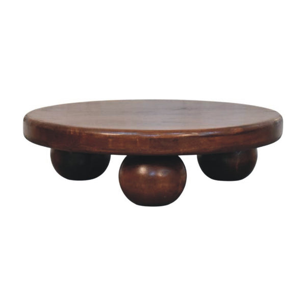 Round Mango Wood Bola Coffee Table