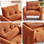 Button-Tufted Sherpa Accent Chair