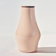 Sculptural Ceramic Carafe with Wood Lid