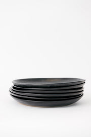 Matte Black Ceramic Dinner Plate Set
