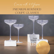 Optic-Textured Glass Coupe Set – cocktail glasses (view 6) | Roost & Roam