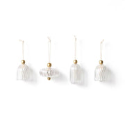 Borosilicate Glass Ornaments, Set of 4