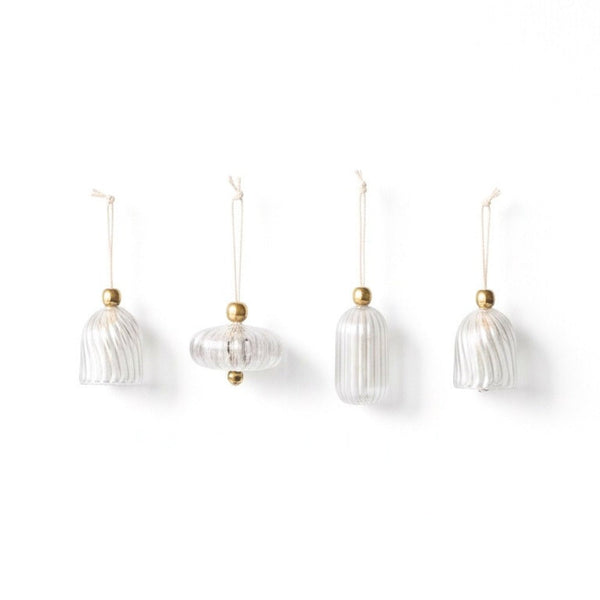 Borosilicate Glass Ornaments, Set of 4