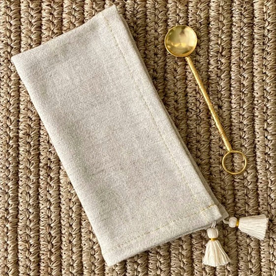 Tassel Linen-Blend Napkin Set