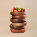 Turned Hardwood Snack Serving Bowl
