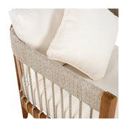 Acacia Rope-Woven Outdoor Club Chair — alternate angle showing full form