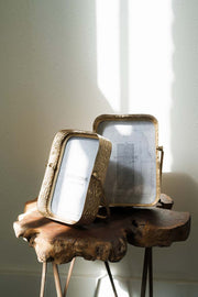 Embossed Iron Gold-Tone Picture Frame