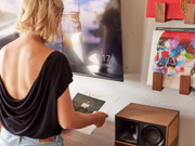 Hardwood Floating Record Display Shelf