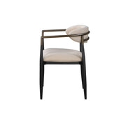 Open-Back Upholstered Dining Armchair Set — alternate view or variant option