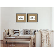 Cityscape Sketch Framed Print Set