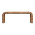 Woven Rattan Waterfall Bench