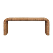 Woven Rattan Waterfall Bench