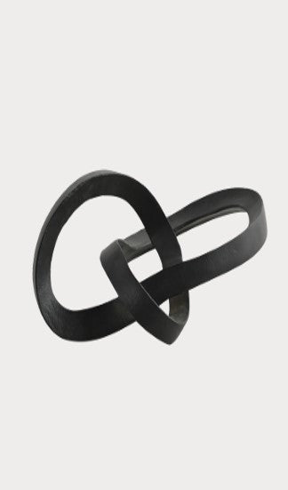 Matte Black Metal Loop Sculpture