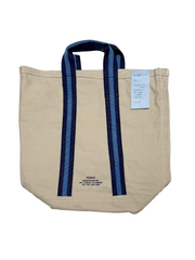 Recycled Canvas Striped Belt-Handle Tote