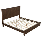 Reeded Wood Platform Bed Frame