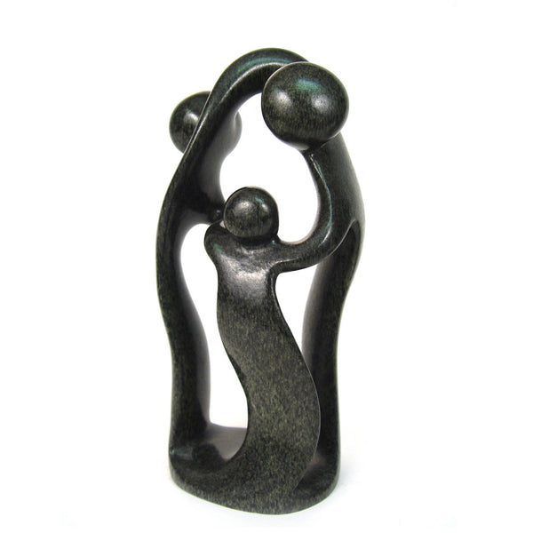 Hand-Carved Rapoka Stone Family Sculpture
