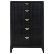 Fluted Five-Drawer Tall Chest